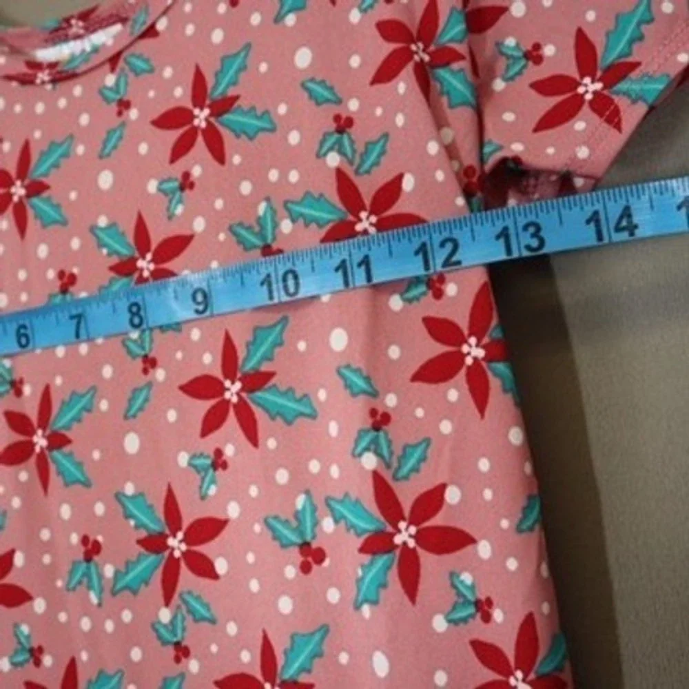 Dot‎ Dot Smile Girls Poinsettia Cap Sleeve Dress Size 12/14